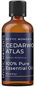 Mystic Moments | Cedarwood Atlas Essential Oil 100ml Pure & Natural | Cedrus atlantica | Warm Woody Aromatherapy & Diffuser Oil | Grounding Forest Aroma