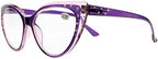 Designer Elegant Big Butterfly Cat Eye Rhinestones Reading Glasses Spring Hinges