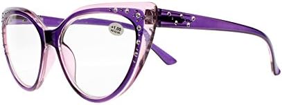 Designer Elegant Big Butterfly Cat Eye Rhinestones Reading Glasses Spring Hinges