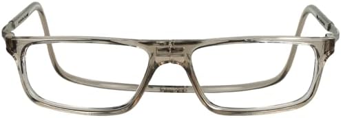 Clic Magnetic Reading Glasses for Men or Women, Computer Readers, Executive XL (XL-XXL, Grey, 1.50 Magnification)
