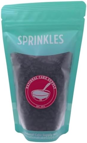 NCS Bat Shaped Edible Sprinkles – Black Cupcake, Cake & Cookie Decorations, 8 oz