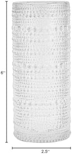 Fortessa Jupiter Beaded Hobnail Glass, 11 Ounce Collins/High Ball (Set of 6), Clear