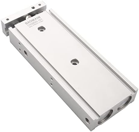 Baomain CXSM25x150 Double Rod Pneumatic Air Cylinder,0.98 inch(25 mm),Stroke 5.9 inch(150 mm), Double-Acting,Aluminum Body for Industrial Automation