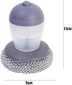 1pcs Household Push-Type Automatic Liquid-refilling Pot Brush Handheld Kitchen Wash Pot Dish Brush Cleaning Accessories Tool (11 * 10 * 8CM)