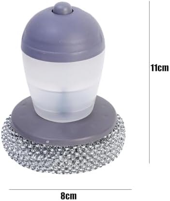 1pcs Household Push-Type Automatic Liquid-refilling Pot Brush Handheld Kitchen Wash Pot Dish Brush Cleaning Accessories Tool (11 * 10 * 8CM)