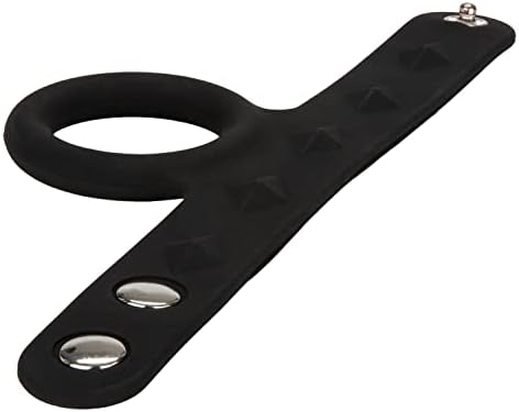 CalExotics Medium Silicone Tri Snap Scrotum Support Ring, Black