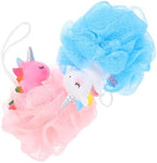 Children Bath Exfoliating Scrubbers 2-Pack Mesh Shower Balls for Gentle Body Cleaning Quick-Dry Bath Accessory for Kids