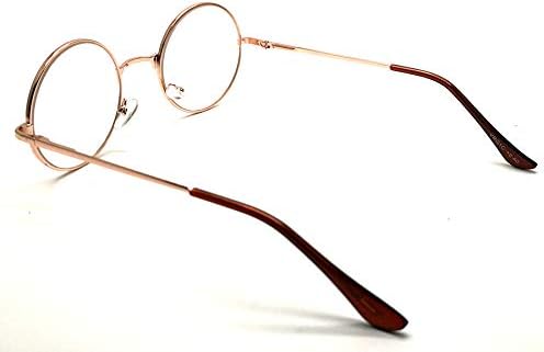 BillieJoe Round Circle Oval Metal Reading Glasses Wired Sun Readers (3 PACK) for Men Women Spring Hinged Tinted Lenses