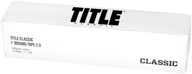 Title Classic 1 inch Boxing Tape 2.0-15 Rolls - Athletic Tape, Boxing Tape, Sports Tape, Tape for Kickboxing, MMA, Boxing Equipment, Boxing Protective Equipment, Boxing Cornerman Equipment