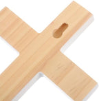 Zerodeko Cross, Christian Gifts For Women, Wooden Cross Wall Decor Solid Wood Hanging Cross Ornament For Home Bedroom Living Room Religious Wall Hanging Accent 8.27x4.49in