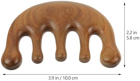 Sandalwood Comb Scalp Massage Comb Wide Tooth Anti-Static Hair Lightweight Portable 3.94X2.28X1.18 Inch for Hair Care Scalp Relaxation