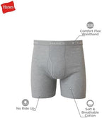 Hanes mens Underwear Boxer Briefs Pack, Cool & Breathable Cotton Moisture-wicking Underwear for Men, No Ride Up