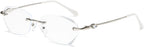 TERAISE Frameless Reading Glasses For Women With Blue Light Blocking,Fashion Diamond Cutting Rimless Eyeglasses