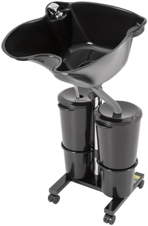 Electric Portable Shampoo Bowl, Portable Salon Sink for Washing Hair Height-Adjustable Hair Washing Sink Shampoo Basin with Electric Pump (US Stock)
