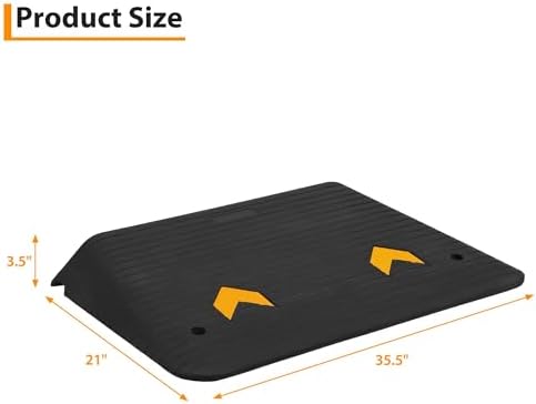 3.5" Rise Threshold Ramps Doorway, Heavy Duty 33,000LBS Capacity,Non-silp Surface & Solid,Wheelchair Ramp,Portable Mobility Ramps for Steps, Driveway and Curb
