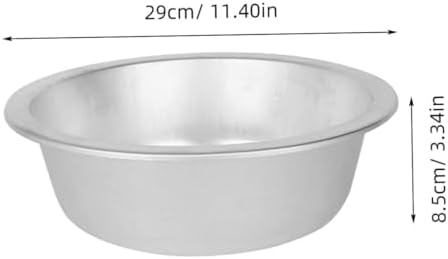 Thickened Aluminum Wash Basin 11.41 Inch Large Round Kitchen Bowl for Vegetable Fruit Cleaning Food Preparation Household Use