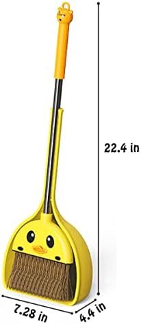 Mini Broom and Dustpan Set for Kids - Cute Yellow Duck for Girls & Boys - Toddler Broom Set for Household Cleaning and Pretend Play - Perfect for Toddlers & Preschooler …