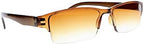 Men Women Half Rim UV Protection Tinted Lens Anti Reflective Sun Reading Glasses Sunglasses