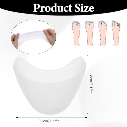 2 Pairs Toe Pads for Pointe Shoes,Ultra-Soft White Ballet Toe Pads,for Women & Girls, Ballet Toes Pouches Pad Cover Cushioned Foot Protectors for Dance Practice & High Heel Comfort