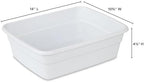 Plastic Wash Tub Dishpan Basin and Foot Bath for Soaking Feet, Laundry Hand Wash Bucket, Dish Pans for Washing and Storage Cleaning Supplies - 8 Qt - Heavy Duty - 2pack (White)
