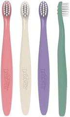 Dr. Brown's Infant-to-Toddler Toothbrush Set, Soft & Gentle Manual Toothbrushes for Baby, Pink/Ecru/Purple/Dark Green, BPA Free, 0-3 Years – 4-Pack