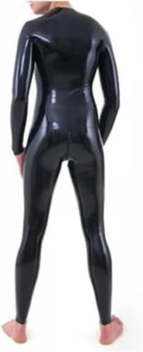Latex Catsuit Front Zipper for Men Tight Rubber Bodysuit Jumpsuit Party Wear