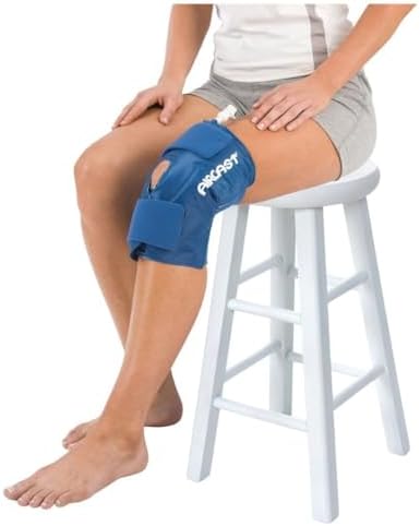 Aircast Cryo/Cuff Cold Therapy: Knee Cryo/Cuff with Non-Motorized (Gravity-Fed) Cooler, Medium