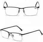 Photochromic Reading Glasses Rimless/Half Frame Men Eyeglasses Multifocal Reader Sunglasses Blue Light Blocking+1.50 (Color : A, Size : +1.5)