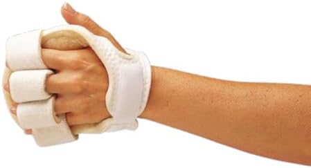 Rolyan – Palm Protector – Left Hand – Finger Separator Glove – Single Pack, Soft Padded Palm Guard for Hand Contractures and Finger Spasticity, Lightweight Hand Protector, Washable