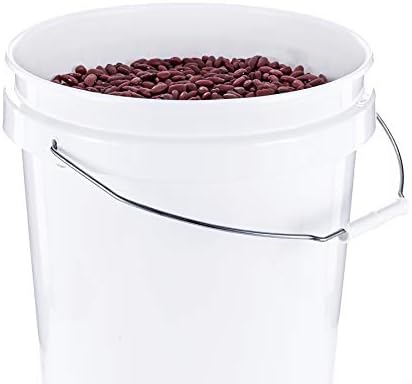 United Solutions 5 Gallon Bucket - 3 Pack, White, Heavy Duty BPA-Free Plastic Bucket, Comfortable Handle, Easy to Clean, Perfect for on The Job, Home Improvement, or Household Cleaning