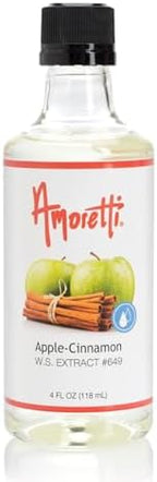Amoretti - Apple Cinnamon Extract Water Soluble 2 oz - Highly Concentrated & Perfect For Pastry, Savory, Brewing, and more, Preservative Free, Vegan, Kosher Pareve, Keto Friendly