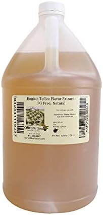 OliveNation English Toffee Flavoring from Natural Flavors, Water Soluble Extract for Baking, Beverages, Sugar Free, Non-GMO, Gluten Free, Vegan - 8 fl