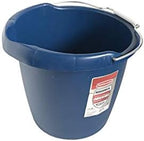 Rubbermaid Commercial Products 15QT Round Bucket, Blue, Comfortable/Durable Pour Handle, Sturdy Pail Bucket for Household Cleaning/Mopping