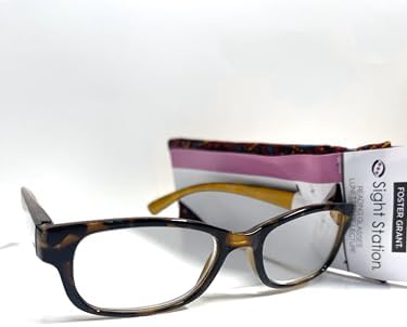 Foster Grant Sight Station Reading Glasses Heather gold tortoise +2.00