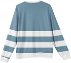 FQZWONG Men's Ribbed Crewneck Sweater Casual Long Sleeve Slim Fit Knitted Pullover Sweater Fall Winter Stripe Sweatshirts