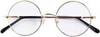 Bestum Retro Round Optical Spring Hinge Metal Glasses Frame Clear lens