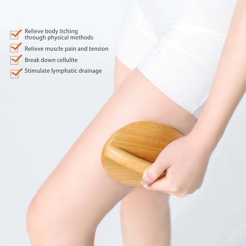 Wood Therapy Massage Tools, Cellulite Massage Tool Wooden Massage Body Brush, Itchy Skin Relief, Body Shaping,Professional Maderoterapia Kit Meridian Pressure Brush, Lymphatic Drainage Massager