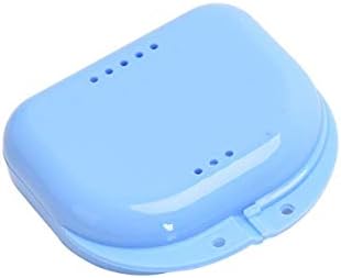 6 Pieces Retainer Case Mouth Guard Case Orthodontic Denture Storage Container Carabiner Hook Air Vent Holes Dental Teeth Retainer Box
