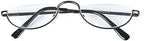 Agstum Half Moon Readers Spring Hinge Reading Glasses Single Vision (+2.75, Gunmetal)