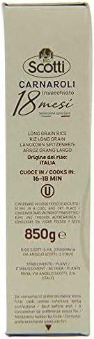 Aged Carnaroli Rice for 18 months, Risoto Rice, 100% Italian, 850 gram Chef Selection, Recipe Included For Easy Preparation, Gluten Free, Non-GMO, Vacuumed Packed, Riso Scotti