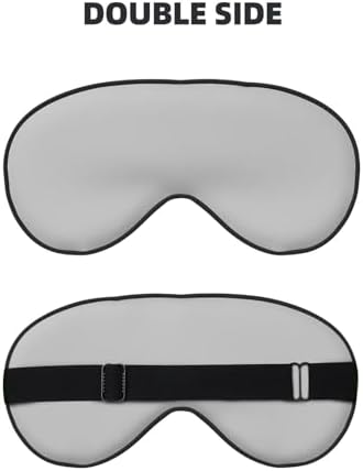 Custom Eye Masks for Sleep Personalized Blindfold Add Your Picture Logo Eyes Mask Blackout Sleeping Cover Adjustable for Women Men Party Play Game Airplane Office Rest, Silver