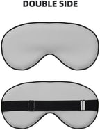 Custom Eye Masks for Sleep Personalized Blindfold Add Your Picture Logo Eyes Mask Blackout Sleeping Cover Adjustable for Women Men Party Play Game Airplane Office Rest, Silver