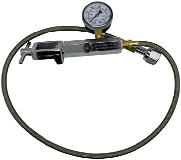 Preece Precision Oxygen Transfill Hose Adaptor CGA540 to CGA870 with Bleed Valve and Gauge for Medical Dental Aviation