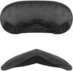 Sleep Eye Mask Blindfold with Nose Pad and Elastic Strap, 4 Layers, Black, Pack of 30