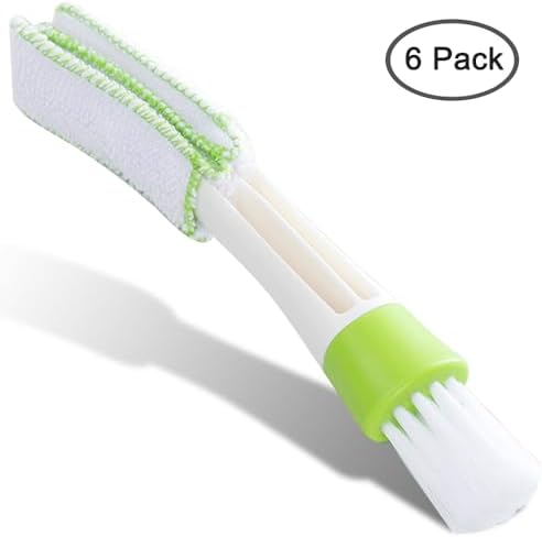Mini Duster for Car Air Vent, SENHAI Set of 6 Automotive Air Conditioner Cleaner and Brush, Dust Collector Cleaning Cloth Tool for Keyboard Window Leaves Blinds Shutter