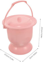Chamber Pot Urine Bucket Lid Portable Camping Potty for Boys and Girls Plastic Household Spittoon Non-Skid Design