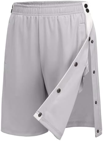 Deyeek Women's Tear Away Shorts Side Split Snap Open Recovery Post Surgery Breakaway Pants with Pockets
