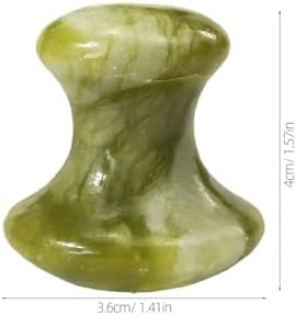 3Pcs Jade Massage Stones Mushroom Shape Essential Oil Hot Stones Crystal Massages Warmer for Home Spa Relaxing Healing Scraping Massaging Board