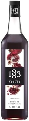 1883 Pomegranate Syrup for Drinks, Made in France, 1 Liter Glass Bottle
