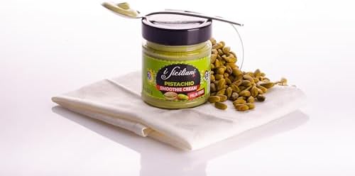 I Siciliani Pistachio Spread from Italy – Authentic Italian Pistachio Spread - 7.76oz (220g) Jar (Creamy)
